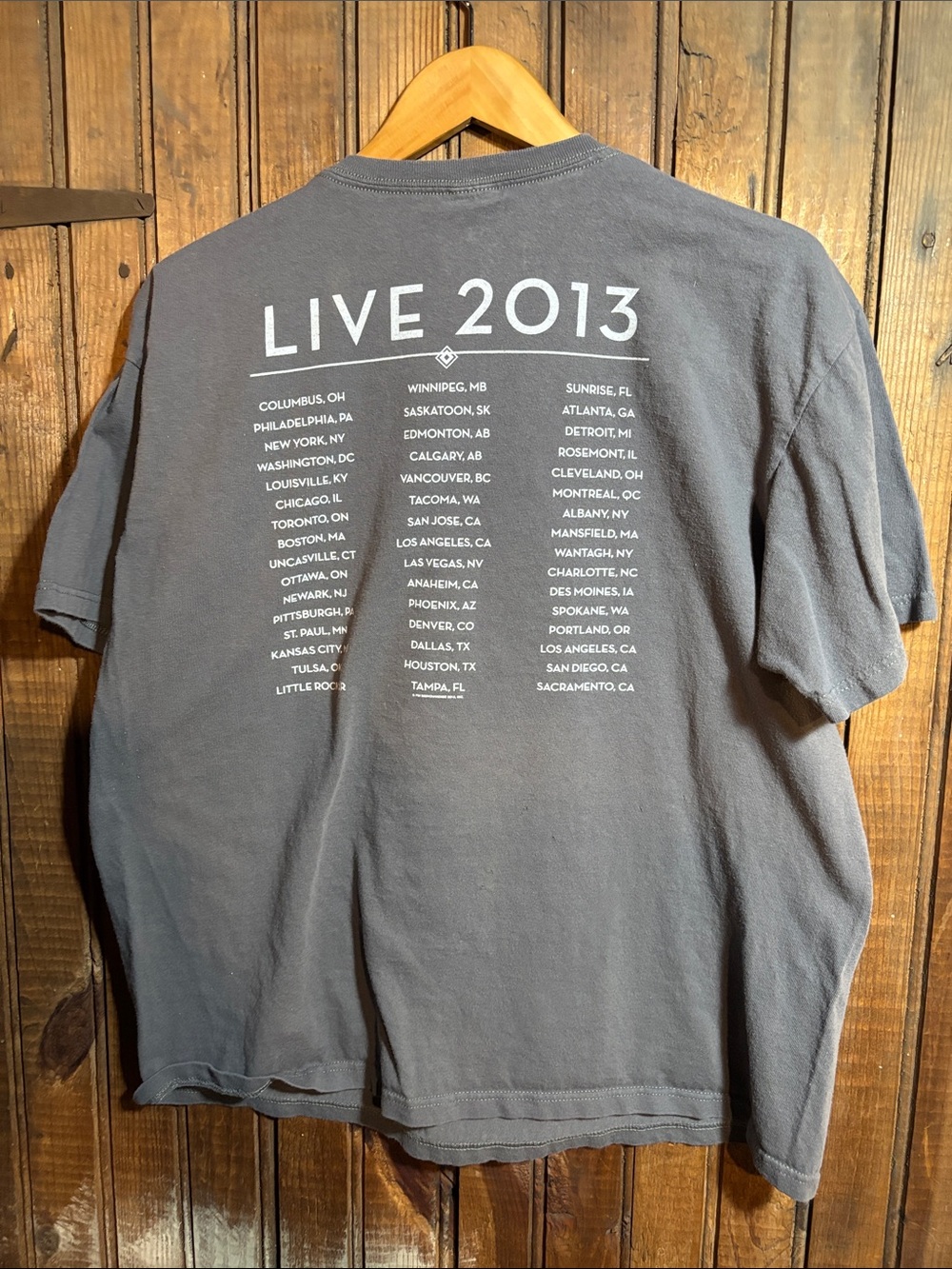 Fleetwood Mac 2013 Tour Men's Graphic Tee - Charcoal Gray - Picture 4 of 6